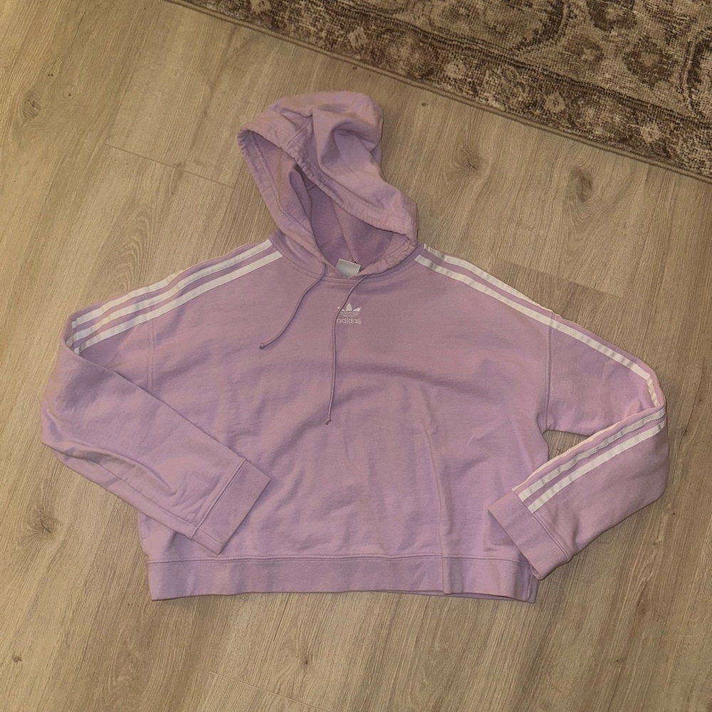 Cropped Adidas Women's Purple Hoodie